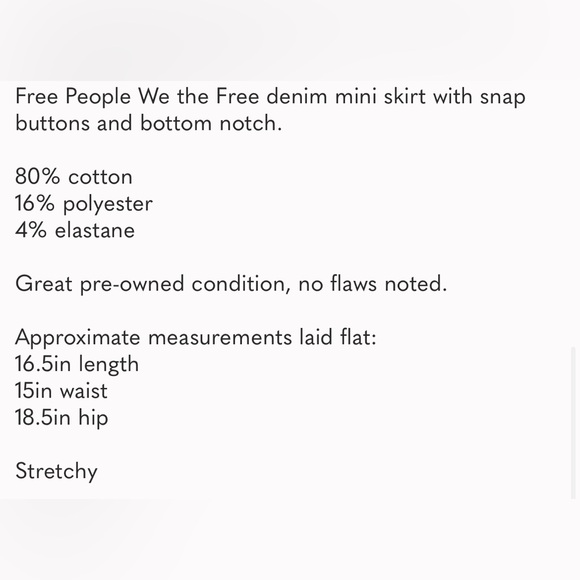 Like new Perfect Free People We the Free Denim Notched Mini Skirt - Picture 4 of 9